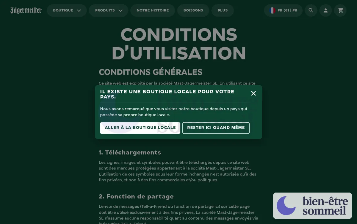Capture : Conditions d’utilisation – Jägermeister